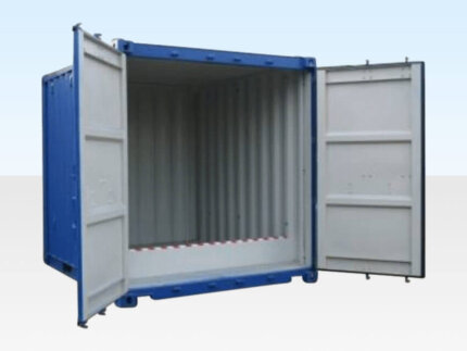 10ft raised bunded store interior containment area