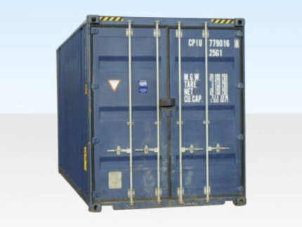 used 20ft high cube container grade A side view
