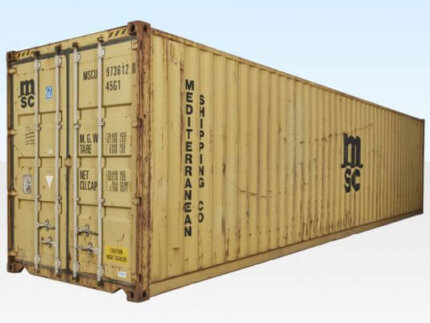 used 40ft high cube shipping container doors detail