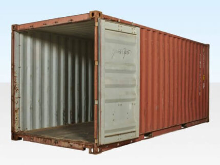 20ft second hand shipping container doors detail