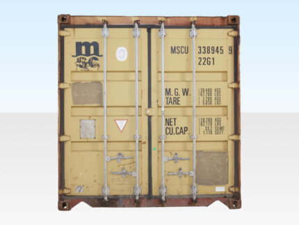 cheap 20ft used shipping container side view