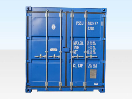 40ft shipping container blue RAL 5013 side profile