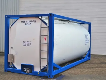 20ft chemical ISO tank container side view