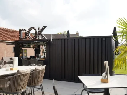 SHIPPING CONTAINER BAR 8×2 XL METERS BLACK RAL 9005
