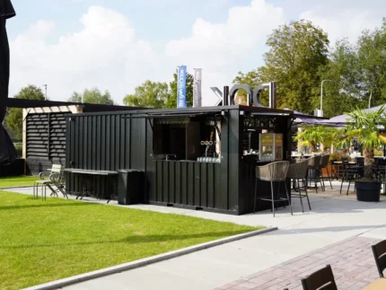 SHIPPING CONTAINER BAR 4×3 METERS BLACK RAL 9005