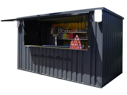 SHIPPING CONTAINER BAR 4×2 METERS BLACK RAL 9005