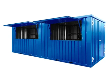 20 foot xl blue container bar converted shipping container bar