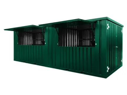 DURABLE 20 FOOT GREEN CONTAINER BAR – AVAILABLE IN ALL RAL COLORS