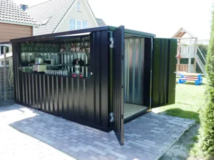 SHIPPING CONTAINER BAR 4×3 XL METERS BLACK RAL 9005
