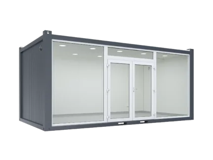 6x3.2m glass container 6x3.2m glass container with glass wall