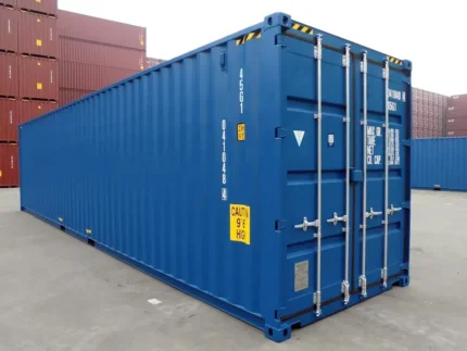 40ft high cube storage container doors and side profile