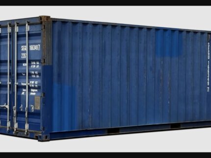 20ft used shipping container for sale at Containers Direct - side and door view