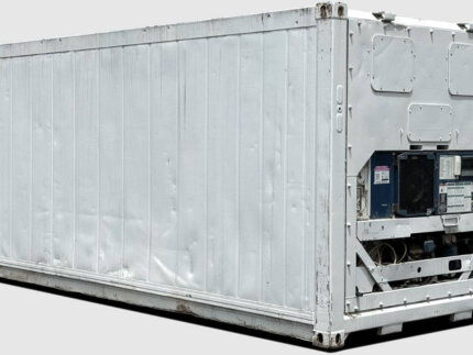 20ft used refrigerated shipping container with cooling unit visible - Australia Wide Container Pty Ltd