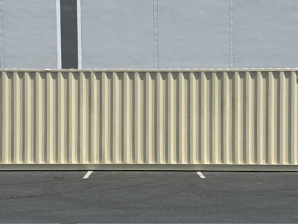 30ft refurbished storage container long side view showing Corten steel panels - Australia Wide Container Pty Ltd